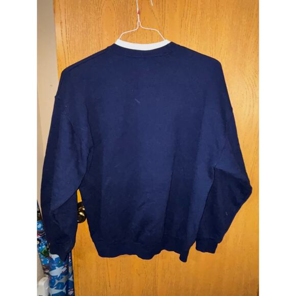 Vintage Sunburst by Morning Sun embellished farm blue crewneck sweatshirt XL - Picture 4 of 4